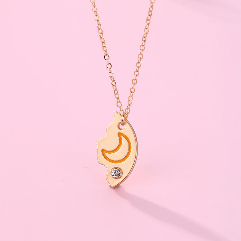Magnetische Strass-Halsketten: Stern, Mond & Sonne (3er-Set)