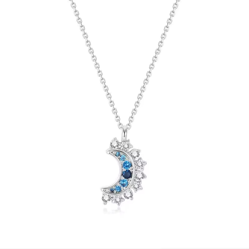 Matching Strass-Halsketten: Sonne & Mond (2er-Set)