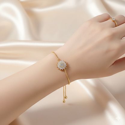 Beruhigendes Sonnenblumen-Armband