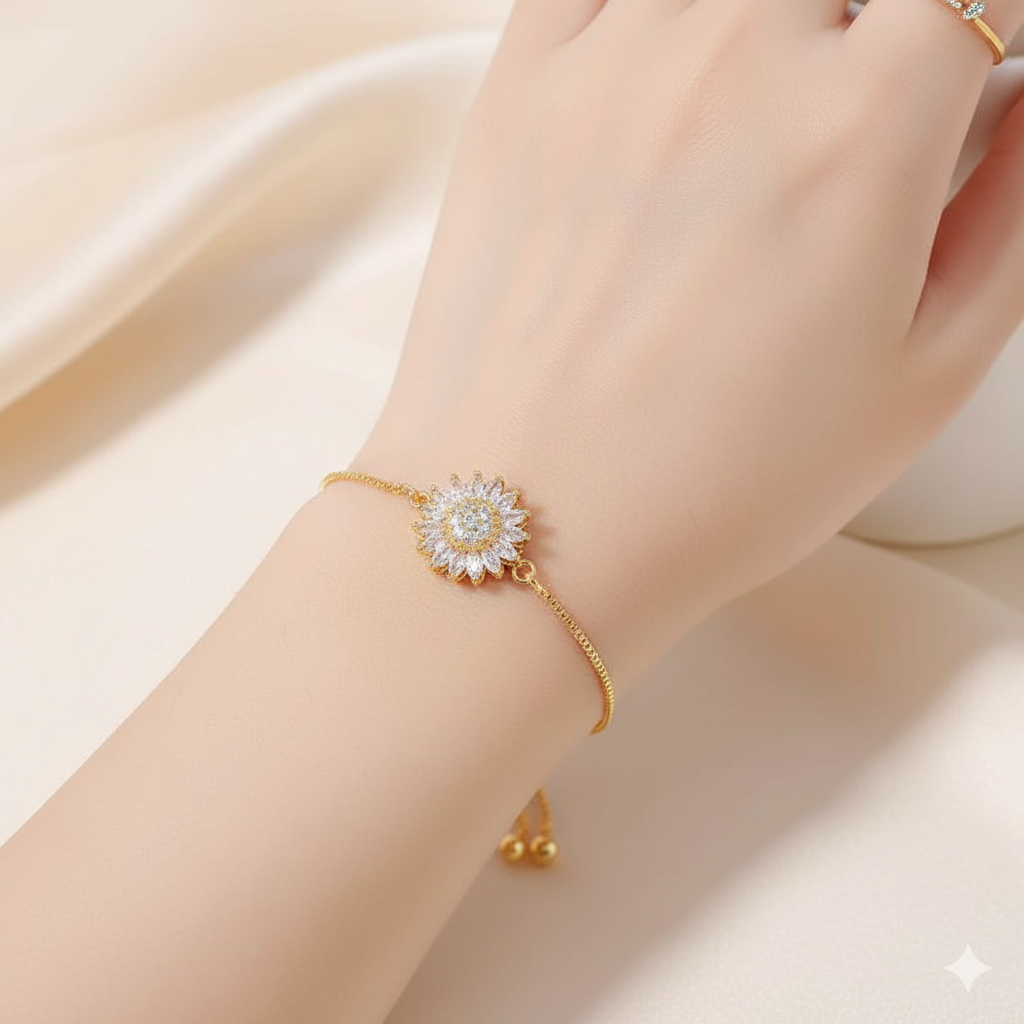 Beruhigendes Sonnenblumen-Armband