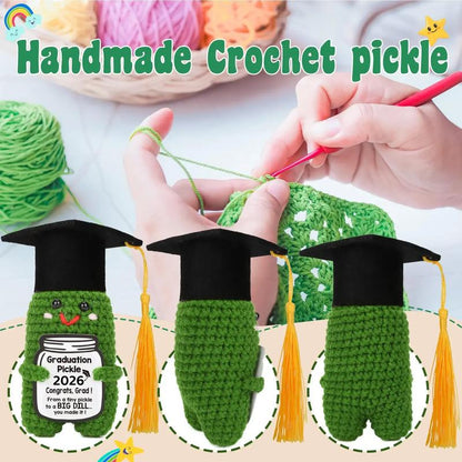 Handgefertigte Häkel-Abschlussgurke
