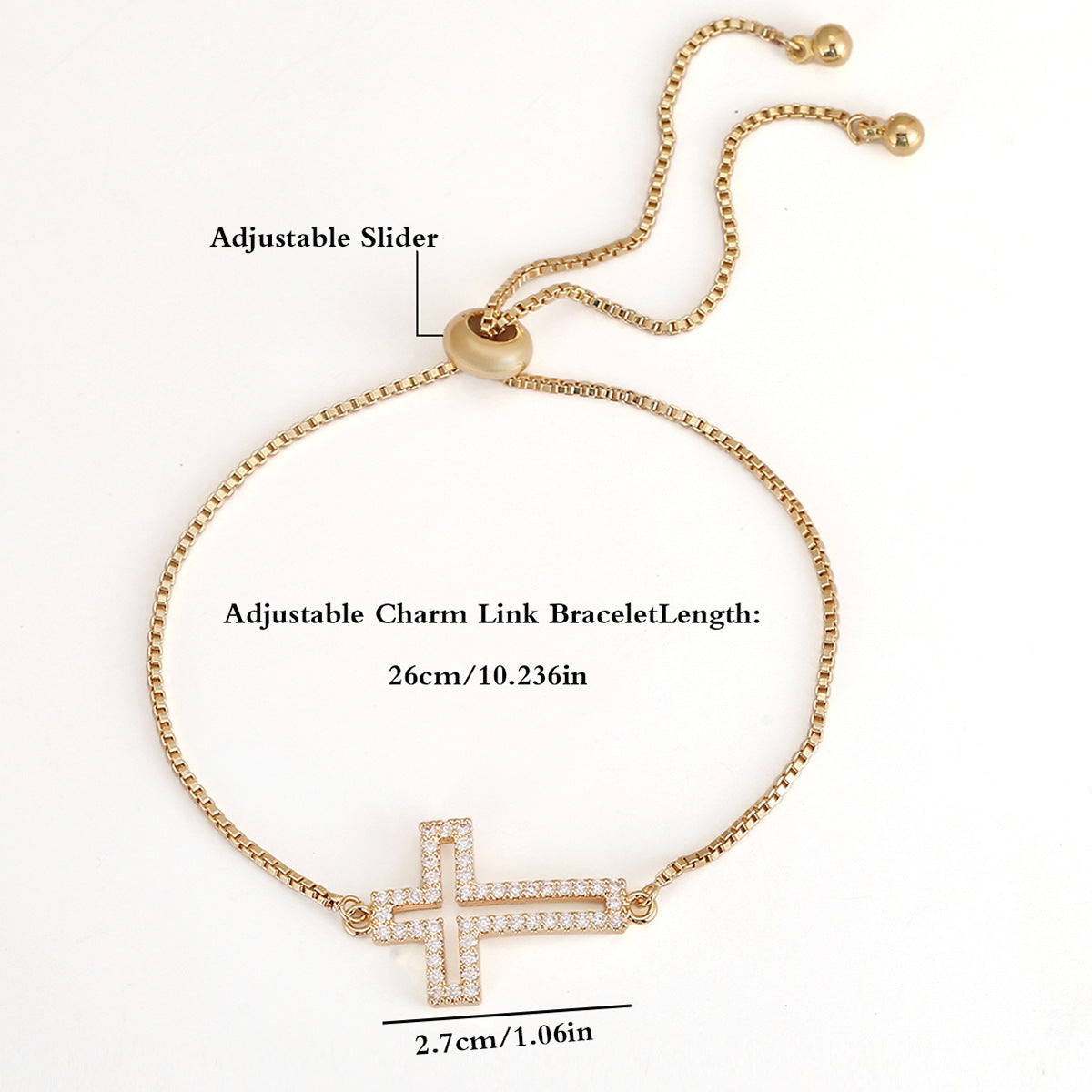 Ausgehöhltes Kreuz-Armband