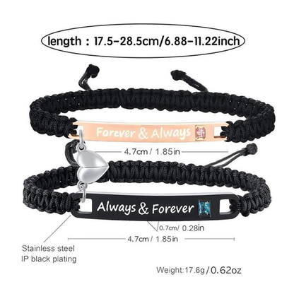 Magnetisches Herz-Paar-Armband